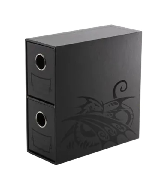 Dragon Shield - Fortress Card Drawers: Vertical Double - Black - (Dragonshield) - AT-33706