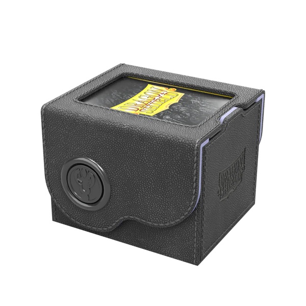 Dragon Shield: Dragon Lock System - Dragon Box 100+ - Black & Lilac - Plads til 100+ kort i lommer - Dragonshield #AT-40820