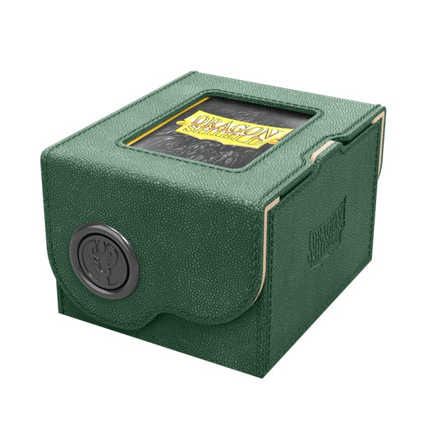 Dragon Shield: Dragon Lock System - Dragon Box 150+ - Green & Sand - Plads til 150+ kort i lommer - Dragonshield #AT-40823