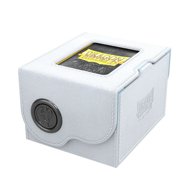 Dragon Shield: Dragon Lock System - Dragon Box 150+ - White & Aqua - Plads til 150+ kort i lommer - Dragonshield #AT-40827