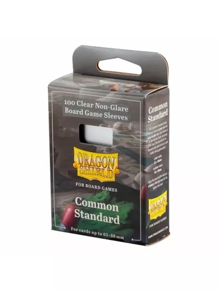 Dragon Shield Deck Protectors - Clear Non-Glare Board Game Sleeves: Common Standard - 100 lommer - Dragonshield - Sleeves #AT-60205