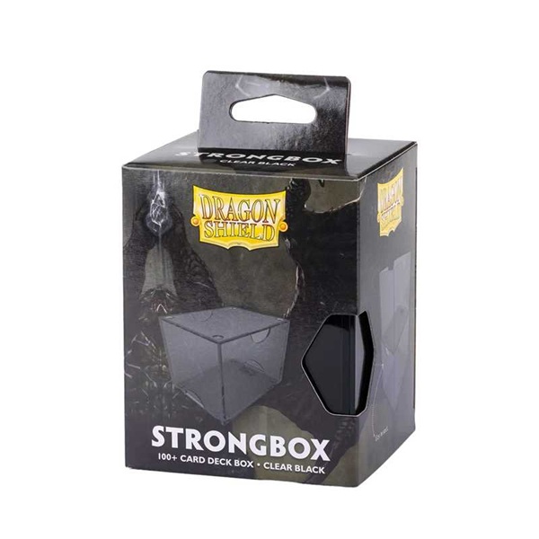 Dragon Shield Strongbox (Gaming Deck Box) - Clear Black (Sort) - Holder 100+ kort - Dragonshield #AT-19002