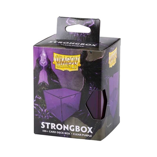 Dragon Shield Strongbox (Gaming Deck Box) - Clear Purple (Lilla) - Holder 100+ kort - Dragonshield #AT-19004