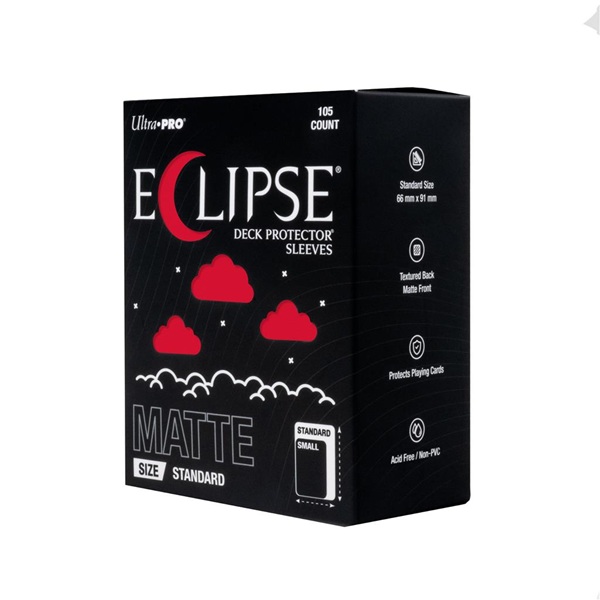 105 lommer - Ultra Pro - Eclipse Matte (2026): Apple Red (Rød) (Top kvalitet) - Pro-Matte/Non-Glare - Professional Sleeves #16684