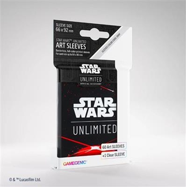 Gamegenic - Star Wars: Unlimited Art Sleeves -  Card Back Red (60+1 Kortlommer)