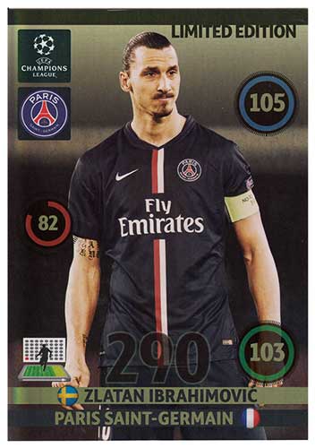 2014-15 Adrenalyn Champions League UPDATE, Zlatan Ibrahimovic *STORT KORT*