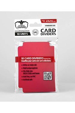 Ultimate Guard Card Dividers (Opdelere) Standard Size red (røde) (10)