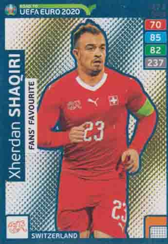 Adrenalyn XL Road to UEFA EURO 2020 #272 Xherdan Shaqiri (Switzerland)