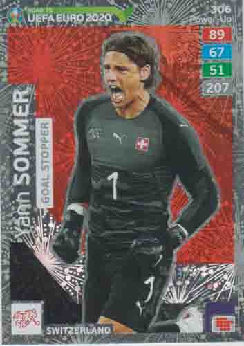 Adrenalyn XL Road to UEFA EURO 2020 #306 Yann Sommer (Switzerland)