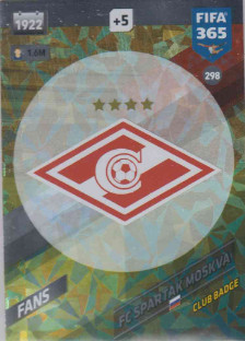 Adrenalyn FIFA 365 2018 298 Club Badge FC Spartak Moskva, FC Spartak Moskva