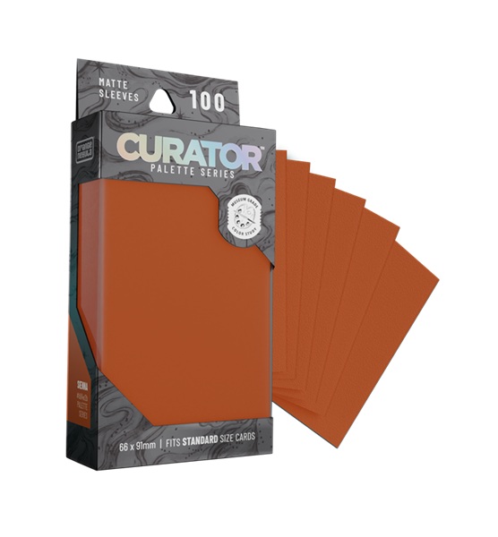 100 lommer! Curator Palette Sleeves: Sienna - Standard Sleeves (66x91mm)