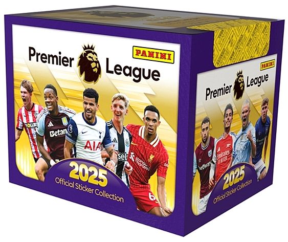 Panini Fodbold-Stickers/Klistermærker: Premier League 2025 - Booster Display (50 Pakker)