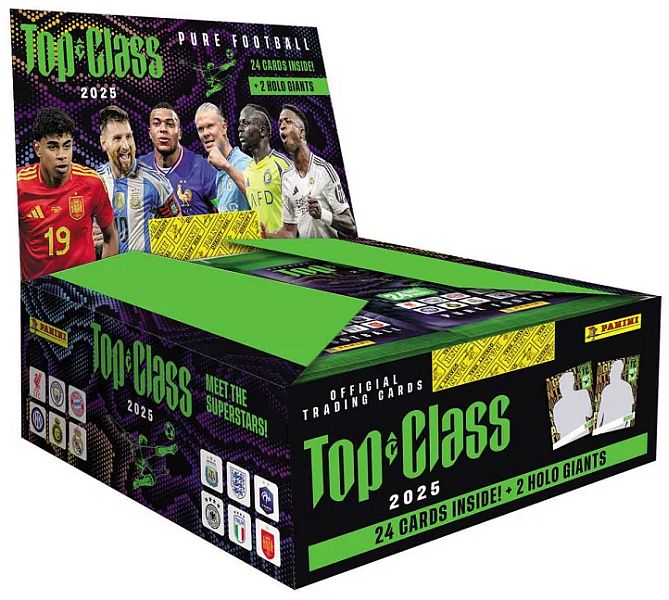 Panini Football Top Class: FIFA 2025 - Value Pack (Fat Pack) Booster Display - 1 Box med 10 Pakker - Fodboldkort