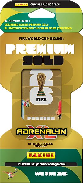 Panini Adrenalyn XL: FIFA World Cup 2026 Special Edition - Premium Gold Blister Pakke - Booster Pack