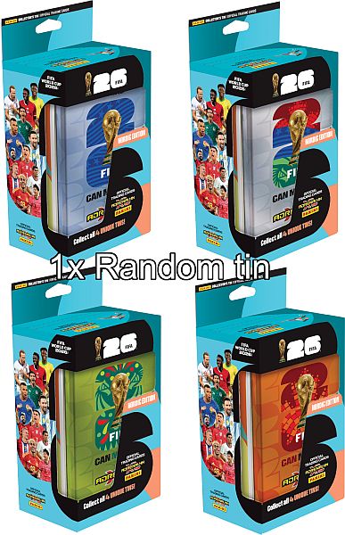 Panini Adrenalyn XL: FIFA World Cup 2026 Nordic Edition - Mega Tin - 8 Boosters, 3 Limited-kort & Golden Baller