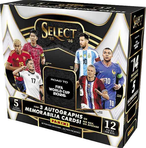 Panini Soccer Select 2025-26 - Road to FIFA World Cup - Hobby Booster Box (Display) - 1 Box med 12 Pakker
