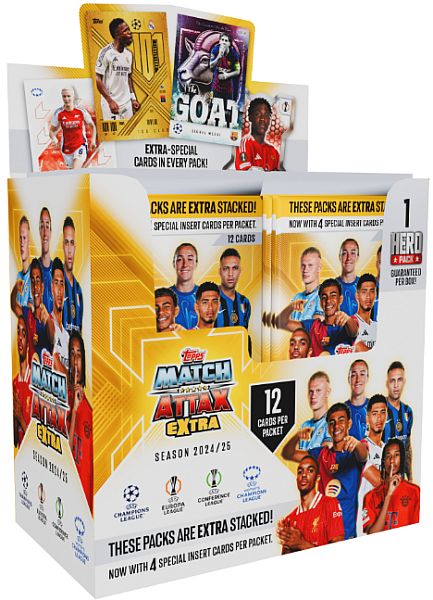 Topps Match Attax - Match Attax 2024/2025 Extra: UEFA Champions League -  Booster Display (Box med 24 Pakker)