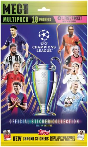 Topps Fodbold-Stickers/Klistermærker: Champions League 2024/2025 - Mega Multipack (10+1 Boosters)