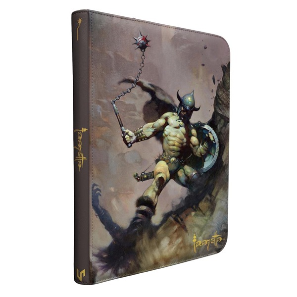 Mappe - Zippered 9-Pocket Premium Pro-Binder Frank Frazetta: Warrior with Ball and Chain - 18x20 (Plads til 360 kort) - Ultra Pro #16753