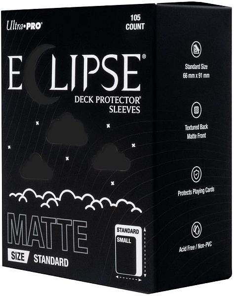 105 lommer - Ultra Pro - Eclipse Matte (2026): Jet Black (Sort) (Top kvalitet) - Pro-Matte/Non-Glare - Professional Sleeves #16680