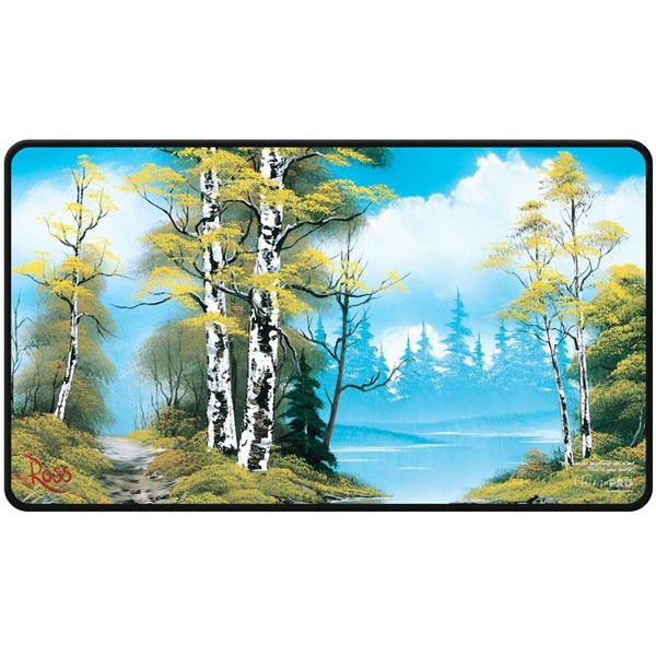 Spillemåtte (Playmat) - Bob Ross - Lakeside Path - Black Stitched - Ultra Pro #16527