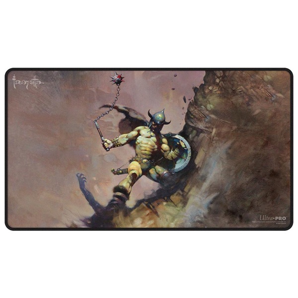 Spillemåtte (Playmat) - Frank Frazetta: Warrior with Ball and Chain - Black Stitched - Ultra Pro #16755