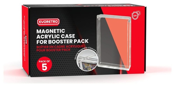 Evoretro: Acrylic Case (Akrylkasse) - Magnetic Holder for Booster Pack (5-Pack) Evoretro: Acrylic Case (Akrylkasse) - Magnetic Holder for Booster Pack (5-Pack)