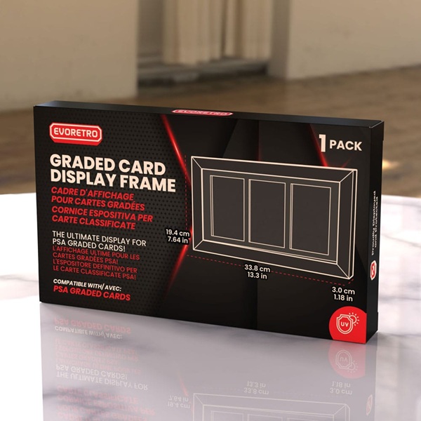 Evoretro - Graded Card Display Frame (3 PSA Graded Cards)