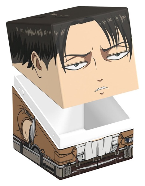 Ultimate Guard Squaroes Boulder Deck Case (Deck Box) 100+ Standard Size: Attack on Titan - Levi Ackermann